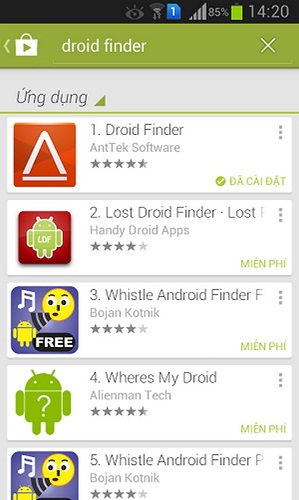 Droid Finder bớt lo khi điện thoại Android bị mất cắp ảnh 1