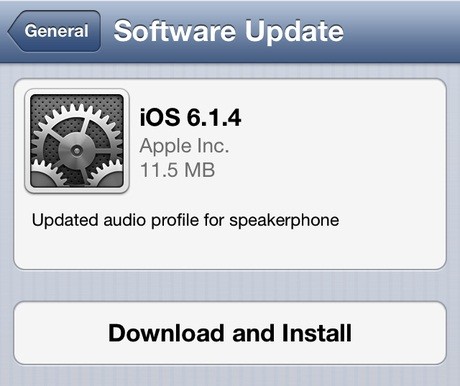 Apple phát hành iOS 6.1.4 cho iPhone 5