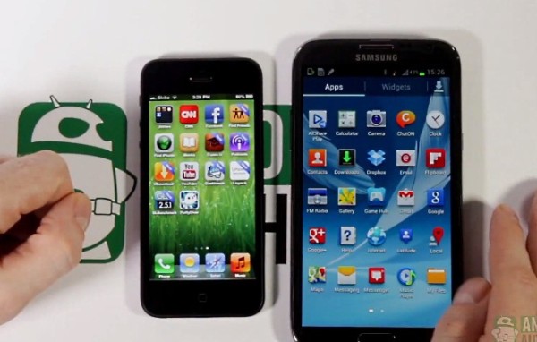 Phu kien iPhone - So sánh ưu, nhược điểm của điện thoại Samsung Galaxy Note 2 với iPhone 5?