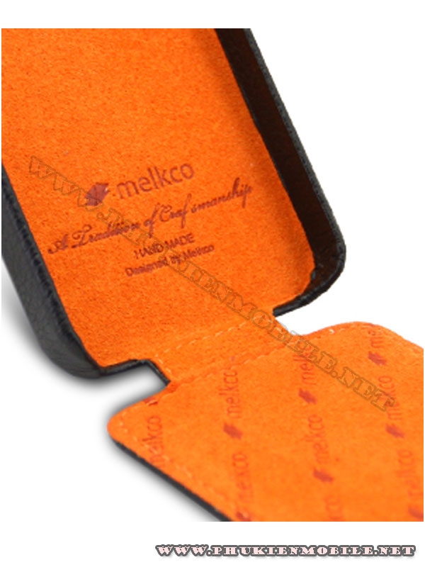Bao da iPhone 4 Melkco Leather Case - Limited Edition Jacka Type (Black/Orange LC)  4