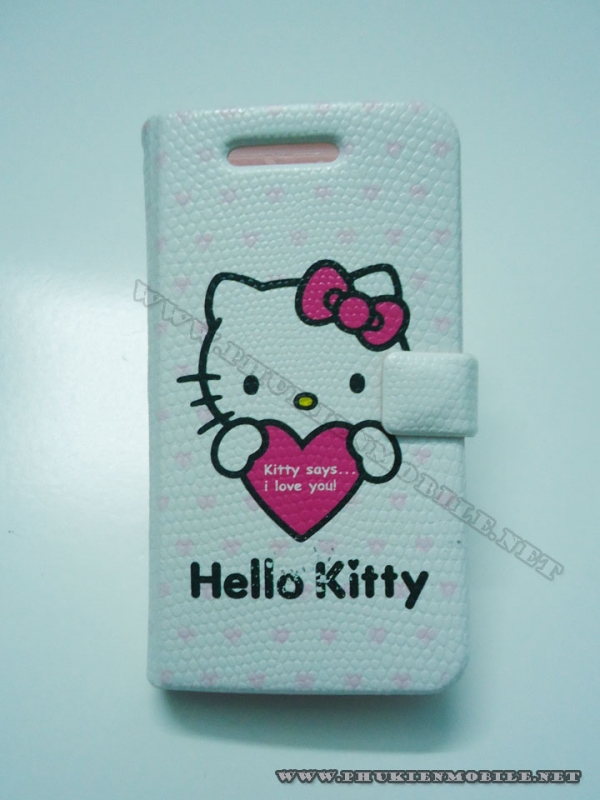 Bao da iPhone 4 Hello Kitty (Trắng) 2