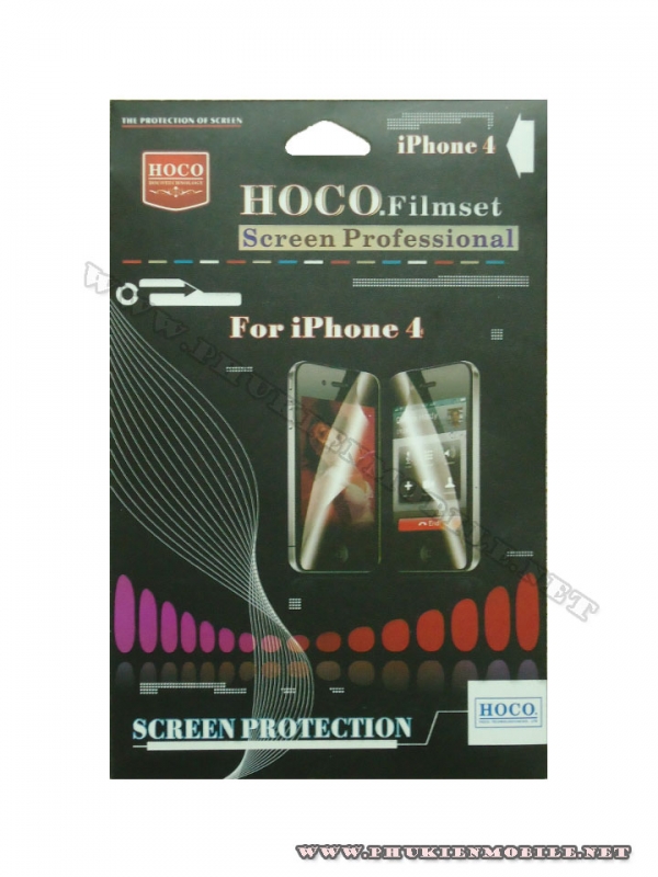Miếng dán bảo vệ màn hình  iPhone 4 Hoco 2 mặt mờ (chống vân tay) 1