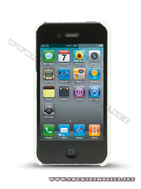 Ốp lưng  iPhone 4 Melkco Leather Snap Cover màu trắng 1
