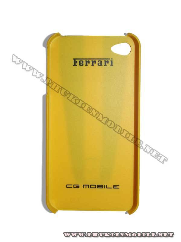 Ốp lưng iPhone 4 Ferrari Case nhựa màu vàng 2