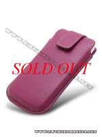 Bao cầm tay iPhone 4 Melkco Leather Case - Oto Holder Type màu tím